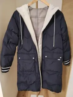 ✱セール✱Ageu ダウンコート　ダウン80% フード付き ネイビー サイズ1