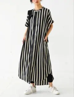 ロオ様確認用！antiquaアンティカ レトロなお洒落 ストライプ ワンピース