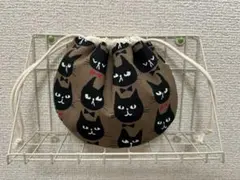 ハンドメイド　　まんまる巾着ポーチ