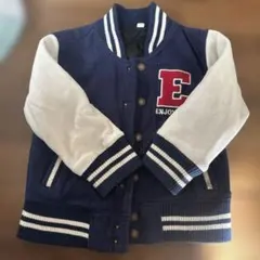 ネイビー グレー ボンバージャケット E刺繍