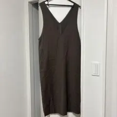 グリーンレーベルリラクシング ダークカーキ　ジャンパースカート