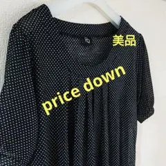 水玉プルオーバーブラウス