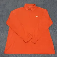 美品！NIKE GOLF メンズ ハーフジップシャツ オレンジ XL