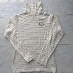 キャロウェイ　ストライプ柄タートルネックシャツ Lサイズ
