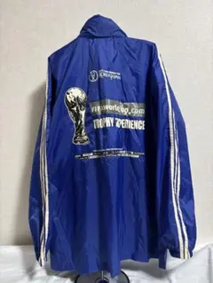 希少XO 2002年 日韓W杯 adidas ナイロンジャケット 企業フルロゴ