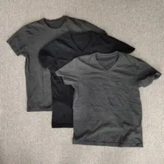 ユニクロ 無地Tシャツ 3枚セット グレー ブラック