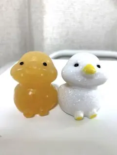 《アラバスター＆オレンジカルサイト＊あひる2匹セット》