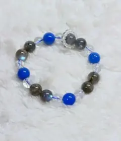 一点物 ラブラドライト×ブルーオニキス ブレスレット