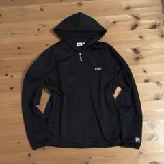 FILA フルジップフーディ　黒　M