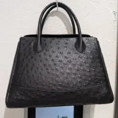 お式OK!❣️試着程度❣️高級革オーストリッチフルポイント ❣️ハンドバッグ