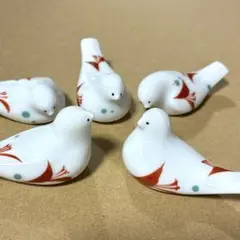 上野良樹　作品　鳥の箸置き　三個　ガラス工芸 レア・未使用】ガラス作家 上野良樹作 金箔鳥の箸置き○お値下げしま