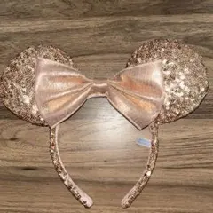 ディズニー ミニー カチューシャ ピンクラメ スパンコール