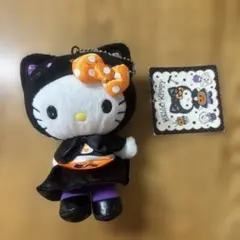 ハローキティ ぬいぐるみ マスコット ハロウィン 黒猫 2014