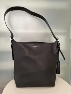 ゆみ様専用　COACH ブラックレザーショルダーバッグ