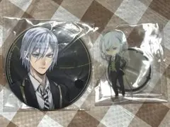 ツイステ　シルバー　缶バッジ　ミニアクスタ