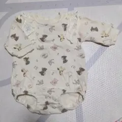 futafuta動物柄フリル付きロンパース