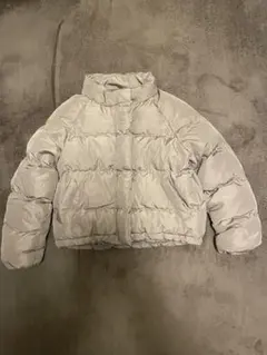 NICE CLAUP ナイスクラップ ボリューム中綿ジャケット グレージュ F