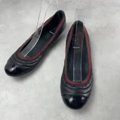 ☆美品☆GUCCI グッチ シェリーライン パテントレザー フラット