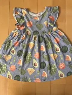 グリーンレーベルリラクシングフルーツ柄 ワンピース 105