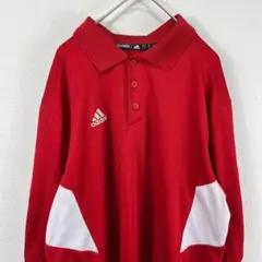 USA古着 00s Y2K adidas アディダス 長袖 ポロシャツ