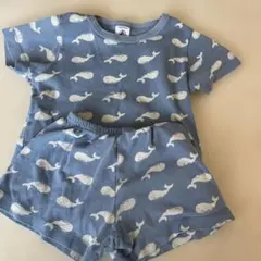 プチバトークジラ柄 Tシャツ・ショーツセット 3才/95cm