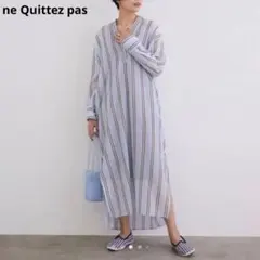 NICO LIFEさん着用 ロンドンストライプ パネル シャツワンピース