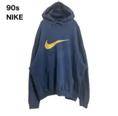 【入手困難】90s銀タグ　NIKEナイキ　ビッグロゴ　プルオーバーパーカー　L