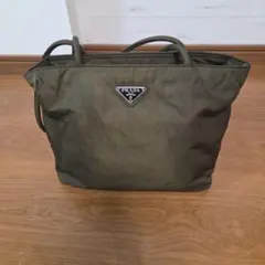 PRADA ナイロン トートバッグ カーキのサムネイル