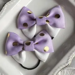 リボンヘアゴム 2個セット