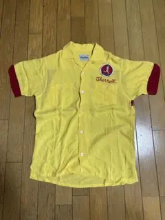 50s rayon boring shirt 2tone