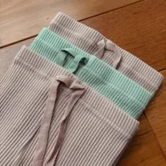 【新品未使用】リブレギンス　3本セット　S 90cm