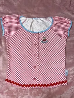 DAISYLOVERS 赤と白のギンガムチェック 半袖 セットアップ