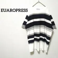 ユーロプレス EUAROPRESS Tシャツ ストライプ 大きめサイズのサムネイル