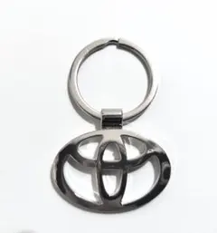 トヨタ　3D 立体　キーホルダー　シルバー　エンブレム　キーケース　キーリング