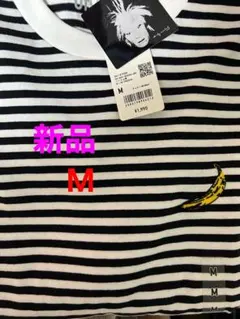 UNIQLO バナナモチーフ ストライプTシャツ M タグ付き