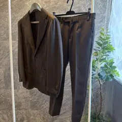 ナノユニバース別注　リングジャケット　シングル　セットアップ　44 ブラウン秋冬