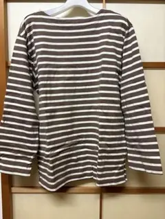 【無印】ボーダー長袖カットソー Lサイズ