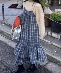 チェックギャザーキャミワンピース | CIAOPANIC