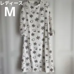 【新品】スヌーピー ルームウェア ロングワンピース レディース М ホワイトのサムネイル