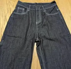 極太バギーデニム Ｓ デニムパンツ バギーデニム 刺繍 ストリート メンズ