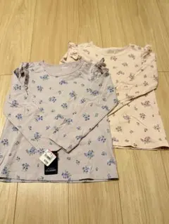 花柄フリル付き長袖カットソー 120 おまけ セット