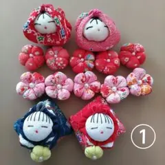 ちりめん細工の和菓子 7個セット トレー付き No.07 お供えにも - メルカリ