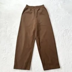 ユニクロシー/XS/茶/スウェットワイドパンツ/ドローストリング/カジュアル