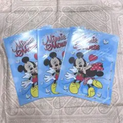 【新品未使用未開封】ミッキー 見開きA4 クリアファイル 3枚セット