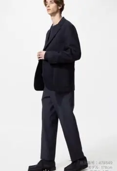 【美品】 UNIQLO スマートアンクルパンツ　ネイビー　XXLサイズ