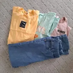 160サイズ ロングTシャツ3枚とスキニーデニムまとめ売り