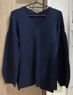 DRESKIP ドレスキップ ニット トップス 長袖 ネイビー ブラック LL