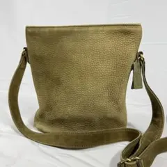 【希少カラー】　オールドコーチ ショルダーバッグ バケツ型 ヌバック オリーブ