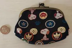 スヌーピー 西陣織　がま口　財布　コインケース PEANUTS