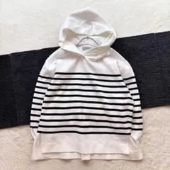 りんりん 様専用　k2843　ジャスグリッティー/1/白×黒/ボーダー/パーカー
